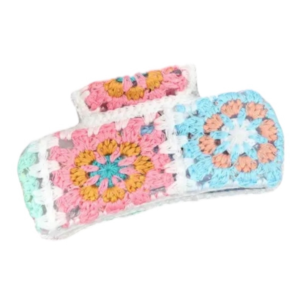 Colorful Crochet Hair Claw Clip